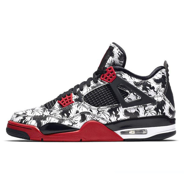 Men Day 4s Basketball Shoes men Pure Money Royalty White Cement Raptors Black cat Bred Fire Red mens trainers Sports Sneakers