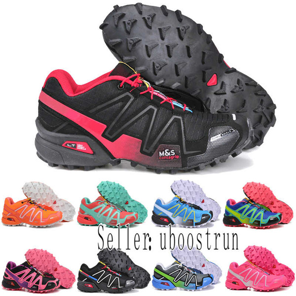 2019 Solomon women Shoes zapatos hombre Speed Cross 3CS III Sport Sneakers Men Black outdoor Speedcross Solomon running trainer Shoes