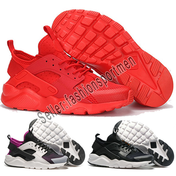 2019 Newest Air Huarache 4 IV Ultra Reflect Running Shoes For Mens Womens Leather Mens air Huaraches Sports Trainers running Sneakers