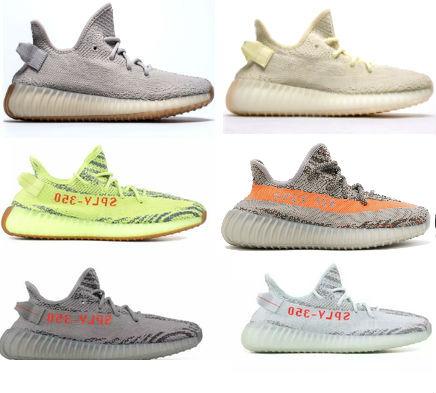 Best Quality 350 V2 Mens Running Shoes CP9654 Butter Zebra Cream White Semi Frozen Yellow Trainers Shoes Sport Sneakers US 5-13