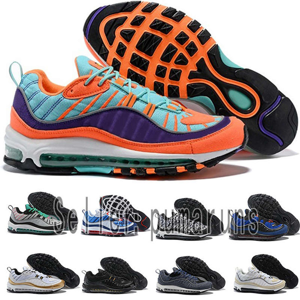 New 98 Sup Gundam men women Sports Air Running Shoes Maxes Mens 98s Women Blue Red Black Trainers supre Trainers Sneakers size 5-12