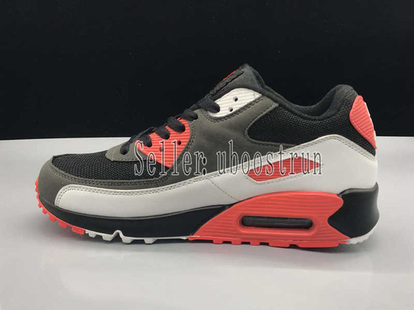 Newest Men womens Shoes classic 90 Men and women Running Shoes Black Red White Sports Trainer Air Cushion Surface Breathable Sports Shoes