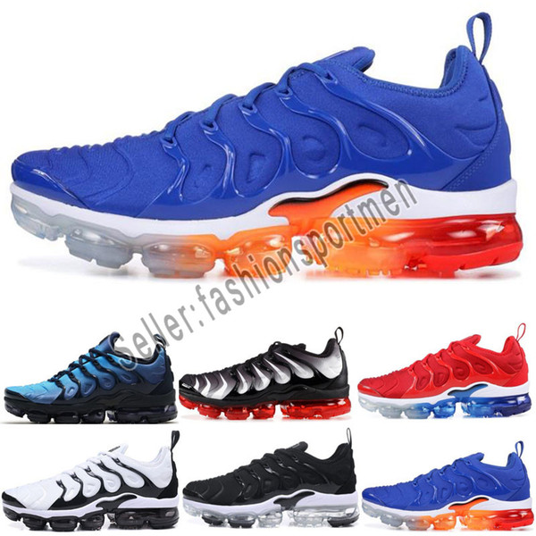 2019 TN Plus Men Running Shoes Triple Black White Sunset Newest hot Wolf Grey USA Designer Shoes Sport Sneakers Trainers