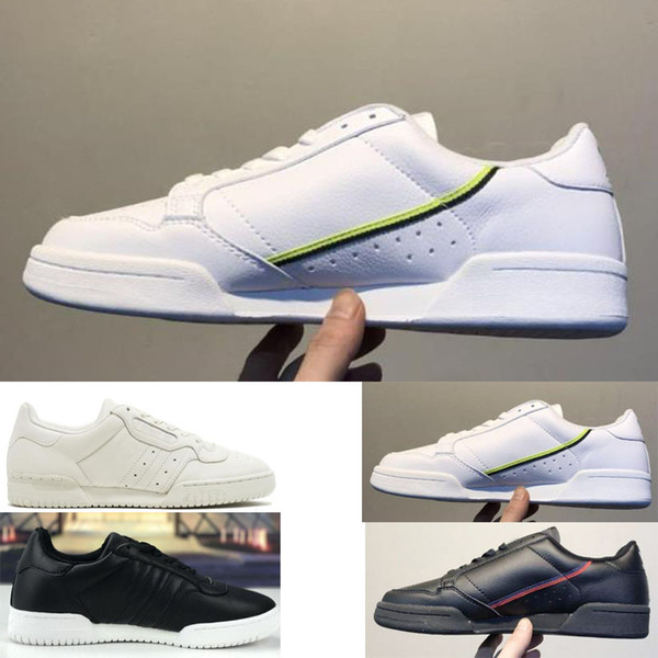2018 Antique AD Continental 80 Rascal Leather x Kanye West Casual Shoes White OG Core Black Aero Blue Grey Pink Men Fashion Sneakers