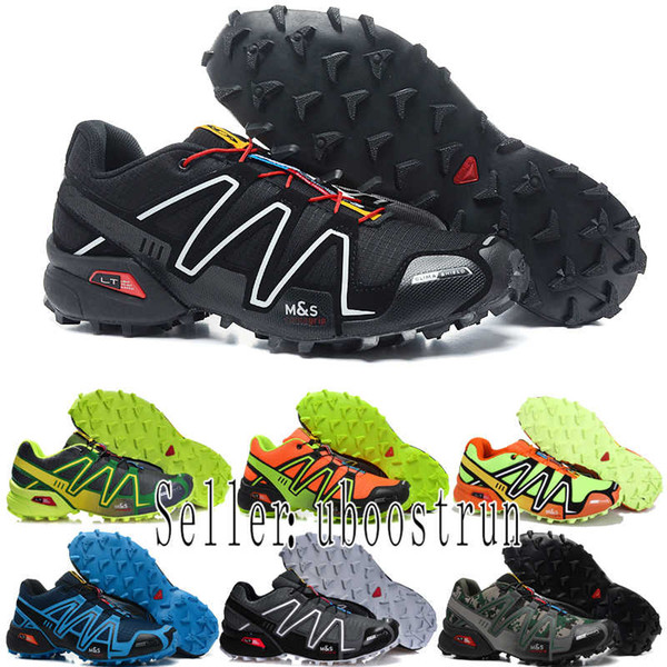 2019 Solomon Men Shoes zapatos hombre Speed Cross 3CS III Sport Sneakers Men Black outdoor athletic Speedcross Solomon running trainer Shoe