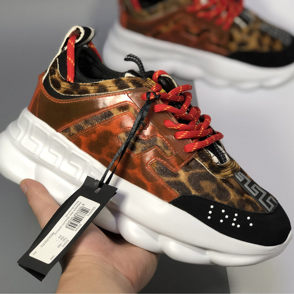 New Luxury Chain Reaction Brand mens Designer shoes Trainers Casual ace Shoes Lightweight Chain-linked Rubber designer sneakers