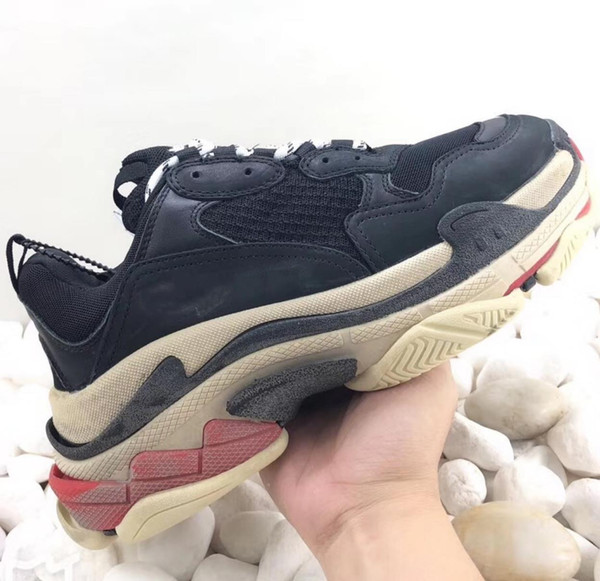 2019 New Unveils New Triple-S 17FW Casual Shoe Man Woman High Quality Mixed Colors Thick Heel Grandpa Casual Shoes 36-45