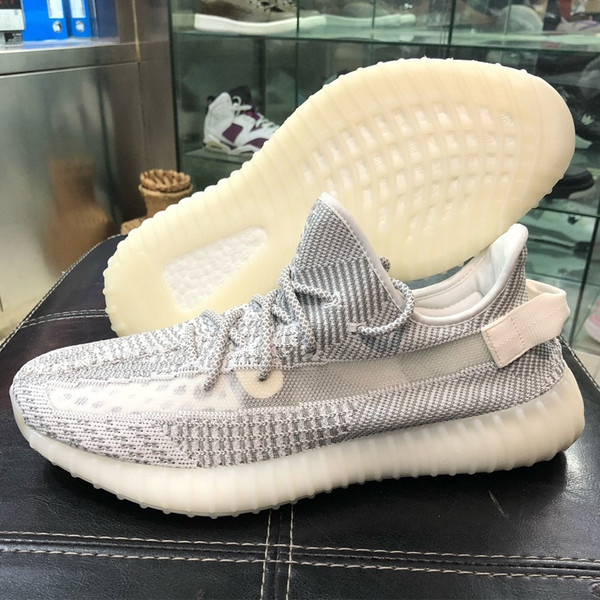 Newest Authentic 350 V2 Static Reflective Sply Sesame Sneaker Kanye West White Athletic High Quality Sports Running Shoes EF2367 With Box