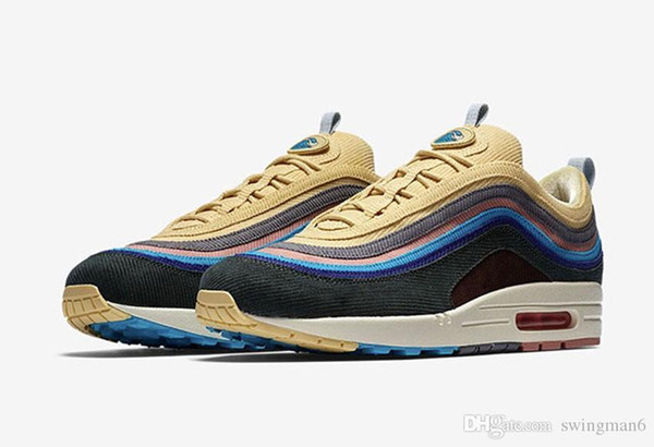 2018 Release 97 Sean Wotherspoon x 1/97 VF SW Hybrid Man WomenRunning Shoes Corduroy Rainbow Authentic Sneakers Sports With OG Box