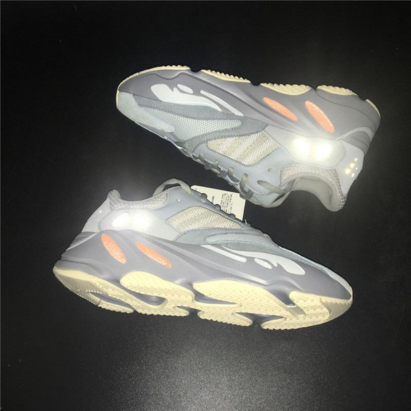 2019 Top Authentic 700 Inertia Kanye West Running Shoes Blue Gray Men Women Outdoor Sports Sneakers APE779001 With Box With Box US 5-12