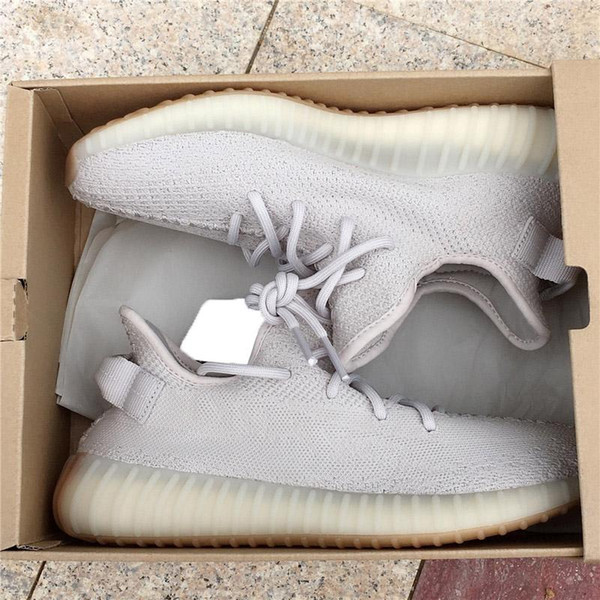 2018 Newest 350 V2 Sesame F99710 Butter Ice Yellow Beluga 2.0 Authentic Real Outdoor Sports Shoes Kanye West Cushioned Sole Running Shoes