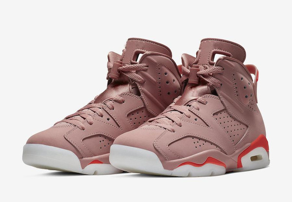 Best Quality 6 Millennial Pink Basketball Shoes Men 6s Aleali May Stylist Rust Pink Retro Sports Sneakers CI0550-600 With Box Size US5.5-11