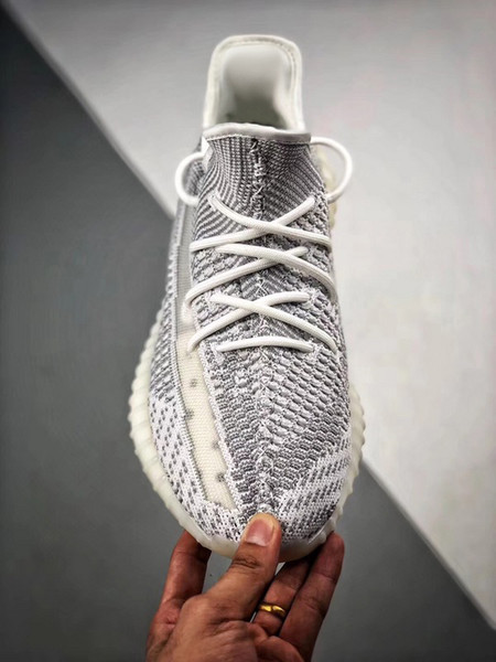 2019 Authentic 350 V2 Static Reflective Sply Sneaker Kanye West White Athletic High Quality Sports Shoes Running Shoes EF2367 With Box