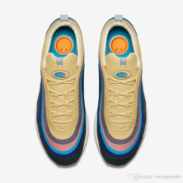 Best 2018Max Sean Wotherspoon x 1/97 VF SW Hybrid Running Shoes For Men Women Corduroy Rainbow Authentic Sneakers With Original Box 36-45