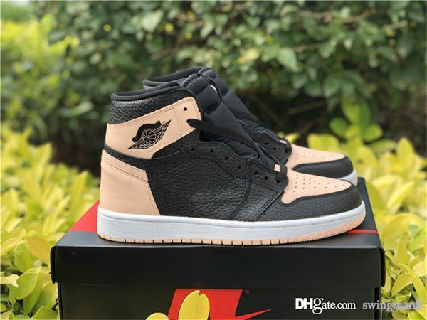 2019 Crimson Tint Girl Basketball Shoes Originals Hyper Pink 1 High OG Men Women Authentic Retro Sports Sneakers With Box 555088-081