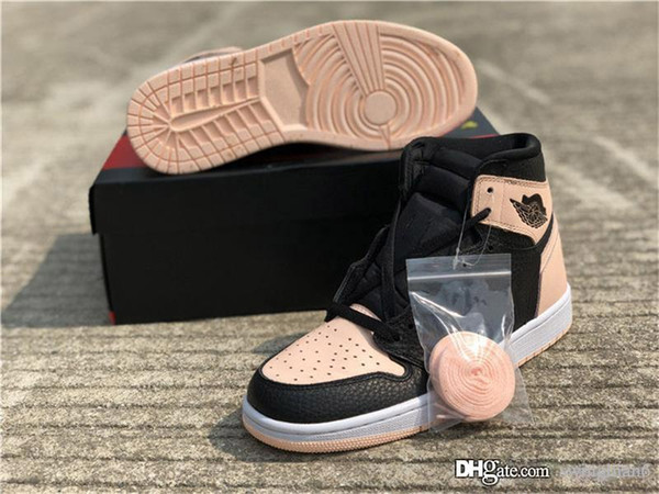 Newest Originals Crimson Tint Girl Basketball Shoes 1S Hyper Pink Men Women Authentic Retro Sports Sneakers With Box 555088-081 US 5.5-12