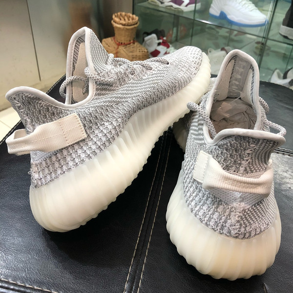 Authentic 350 V2 Static Reflective Sply Butter Sesame Sneaker Kanye West White Best Quality Men Women Sports Running Shoes EF2367 With Box