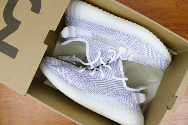 Newest Authentic 350 V2 Static Reflective Sply Sneaker Kanye West White Athletic Best Quality Sports Running Shoes EF2367 With Original Box