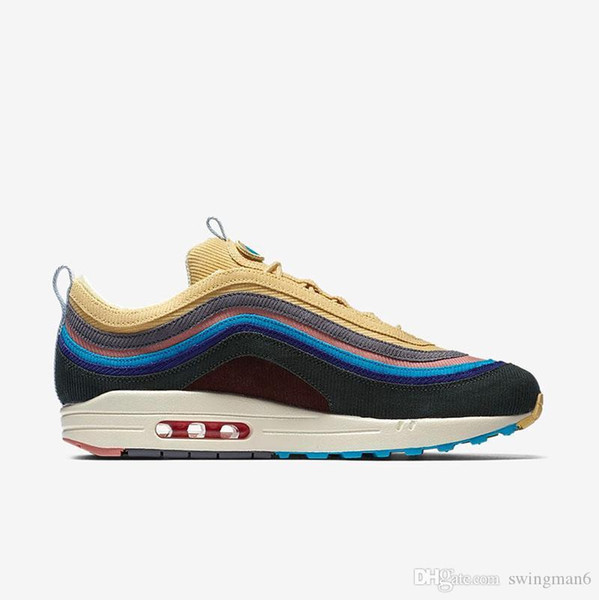 Best 2020 Sean Wotherspoon x 1/97 VF SW Hybrid Running Shoes For Men Women Corduroy Rainbow Authentic Sneakers With Original Box 36-45