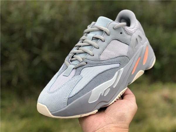 2019 High Kanye West 700 Inertia Running Shoes Blue Gray Man Woman Sneakers Authentic Original Quality Outdoor Sports Shoes With Box US 5-12