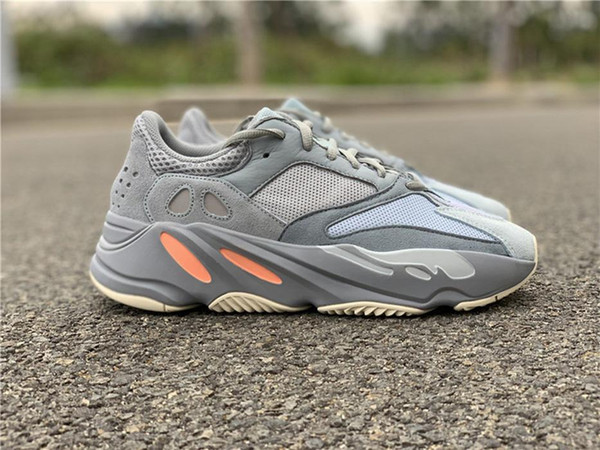 2019 Newest Best Authentic 700 Inertia Kanye West Running Shoes Blue Gray Men Women Sports Sneakers APE779001 With Box With Box Size 36-47