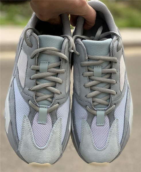 2019 Hot Sale Best Authentic 700 Inertia Kanye West Running Shoes Blue Gray Men Women Sports Sneakers APE779001 With Box With Box US 5-12