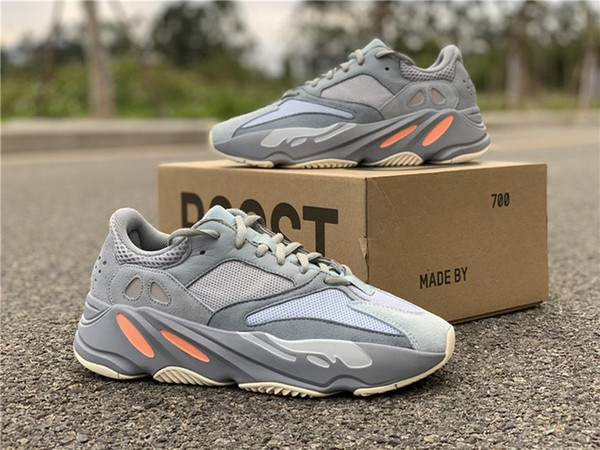 New Authentic 700 Inertia Wave Runner Kanye West Designer Running Shoes Blue Gray Men Women Outdoor Sneakers APE779001 With Box Size 36-47