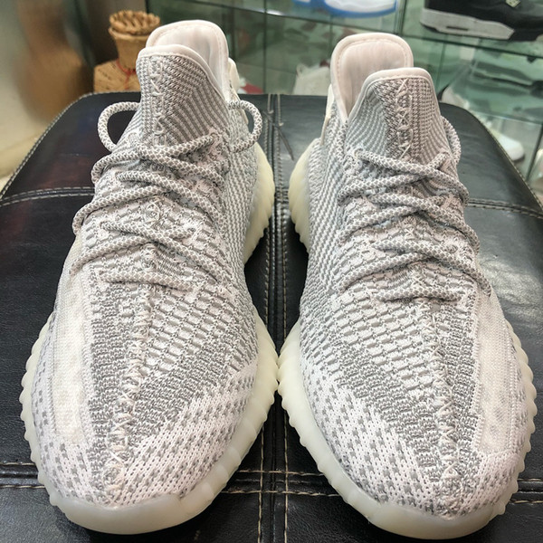 Authentic Original 350 V2 Static Reflective Sply Sesame Sneaker Kanye West White Top Quality Men Women Sports Running Shoes EF2367 With Box