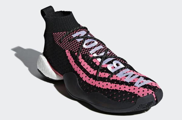 2018 Newest Release Crazy BYW Basketball Shoes Men Women Pharrell Black Footwear White-Solar Pink Athletic Top Quality Sneakers G28182