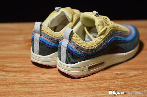 New Sale Sean Wotherspoon x 1/97 VF SW Hybrid For Men Women Running Shoes Corduroy Rainbow Authentic Sneakers Sports Come With Original Box