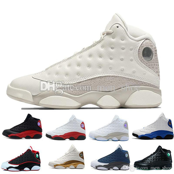 13 13s mens basketball shoes Phantom Hyper Royal Italy Blue Bordeaux Flints Chicago Bred DMP Wheat Olive Ivory Black Cat Men Size 5.5-13