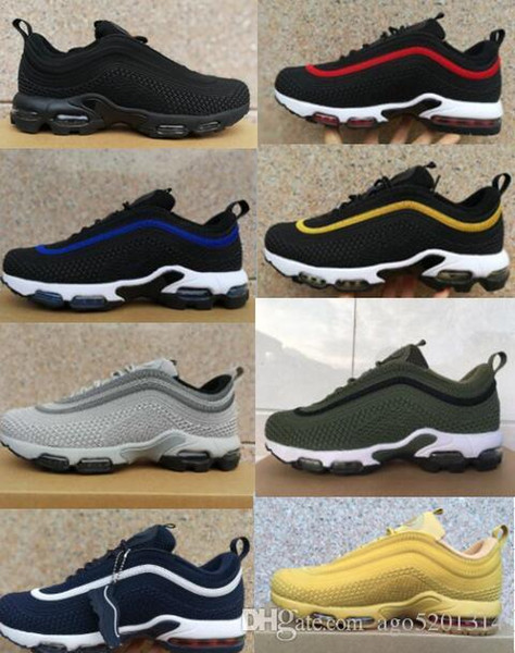 2018 KPU Air Cushion Plus Tn 97 Men Running shoes for Top quality Fashion Drop Plastic tn requin pas cher Chaussures