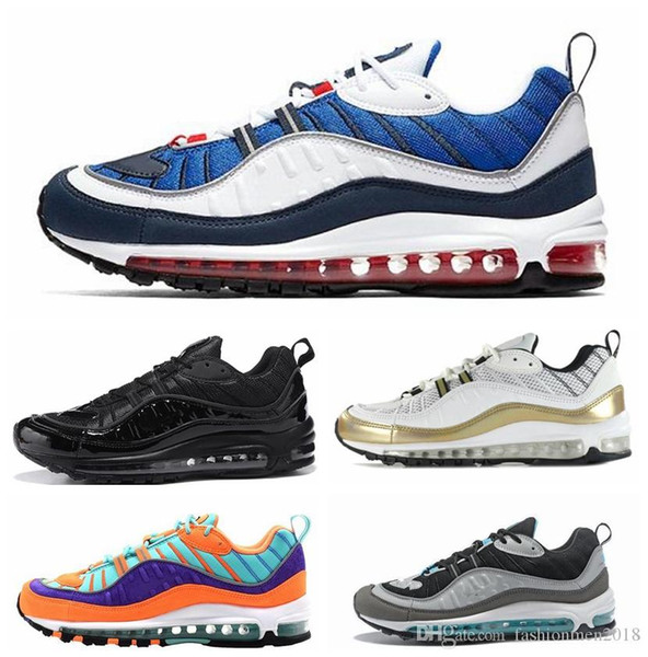 Fashion 2018 Men High Quality 98s OG Gundam Vapo 98 Bullet Running Shoes White Men designer shoes Corss Jogging Walking Sports