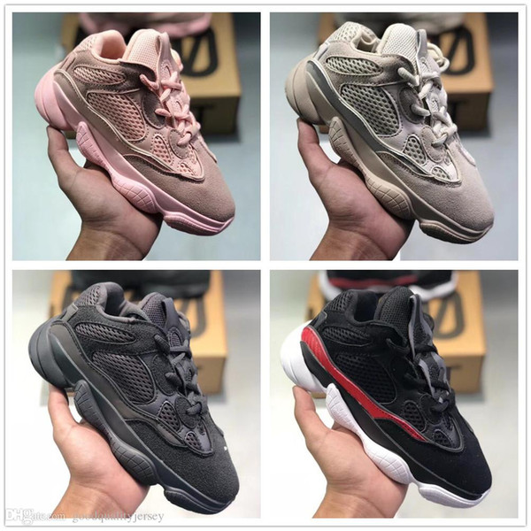 2019 Kids Shoes Wave Runner 500 Kanye West Running Shoes Boys Girls Trainer Sneaker 500 Sport Shoe Children Athletic Shoes