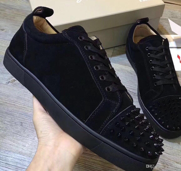 New Designer Sneakers Low Cut Spikes Flats Shoes Red Bottom For Men And Women Leather Sneakers Party Luxury Brand Designer Shoes