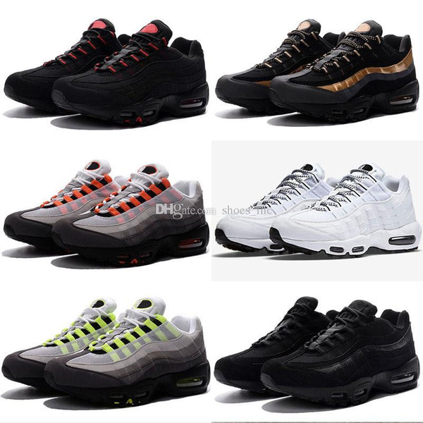 2019 New 95 Mens Womens Classic Black Red White Surface Air Cushion Breathable Outdoor Shoes Size 36-46