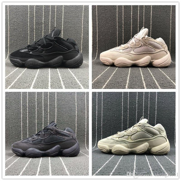 2019 New Salt Kanye West 500 Outdoor Shoes Top Quality Desert Rat 500 Utility Black Designer Men Blush Salt Women Sneakers Shoes Sport