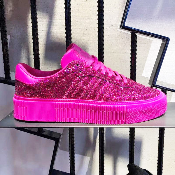 2019 Original Platform Pink Sequins Girl shoes Spring Hotsale Sambarose Fashion Shoes size 36-39