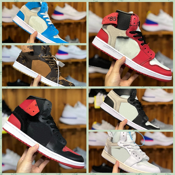 JN001OFd hot sale cheap Men Women Sports outdoors shoes 1 Retro High MID OG 1S J Luxury designer basketball Sneakers Official Breathable