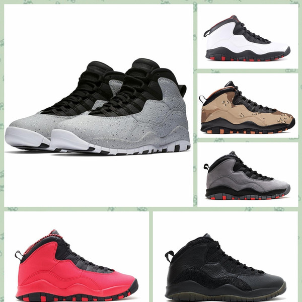 J010HA Desert Camo 10s outdoor Shoes Woodland Orland Cement 10 Westbrook Im back Dark Smoke Grey Steel Grey Men sports Sneakers 40-46