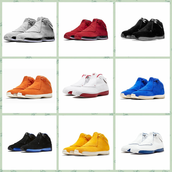 JN018c hot sale cheap Men Women Sports outdoors shoes 18 Retro High MID OG 18S J Luxury designer basketball Sneakers Official Breathable