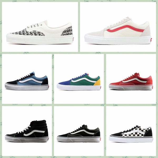 VAA1d hot sale cheap Men Women Sports outdoors shoes Old Skool Fear Of God Classic Canvas Black White YACHT CLUB MARSHMALLOW Skate Casual Of