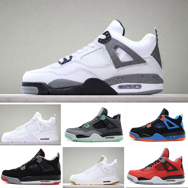 JN004t2c hot sale cheap Men Women Sports outdoors shoes 4 Retro High MID OG 4S J Luxury designer basketball Sneakers Official Breathable