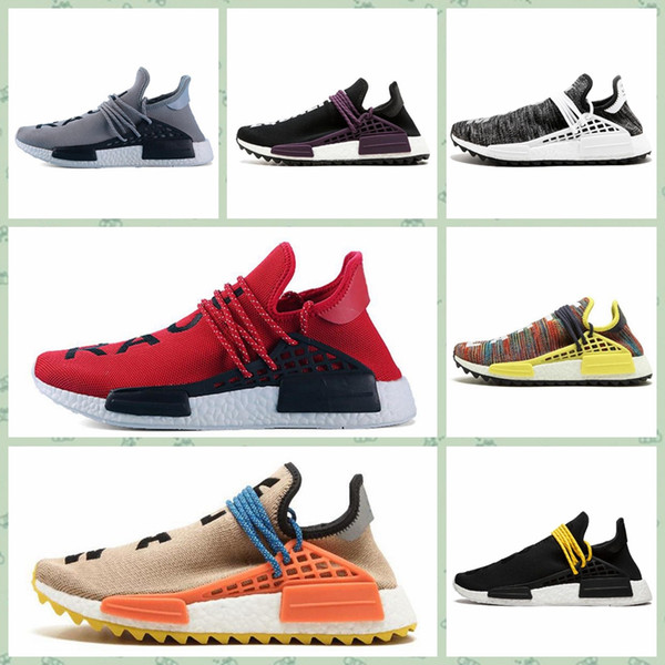 AANDHUMt2a hot sale cheap Men Women Sports outdoors shoes PW Human Race Pharrell Williams HU Official Luxury designer running Sneakers