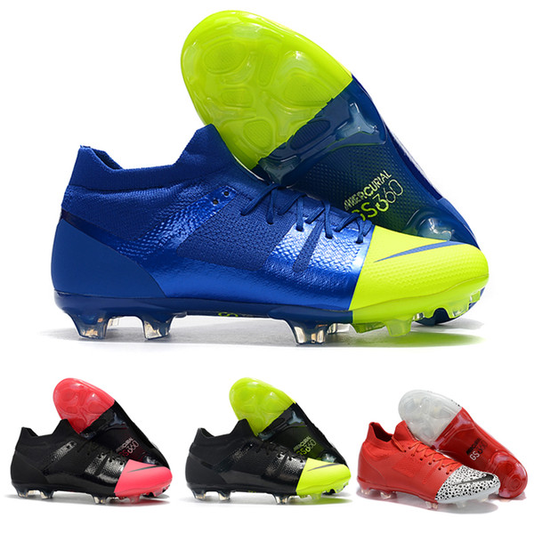 New Original brand Mercurial Greenspeed 360 FG soccer shoes fashion cr7 football boots sneakers for men black pink green red