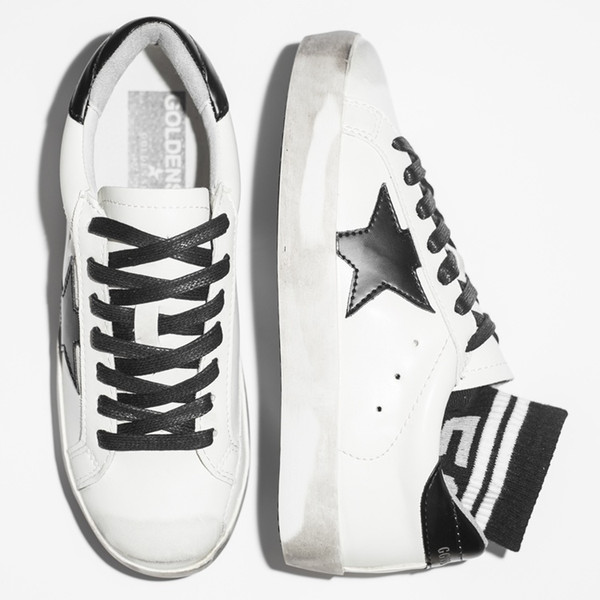 New Luxury Designer 270 Shoes Golden Old Style Sneakers Genuine Leather Villous Dermis Casual Shoes Women Goose Luxury Superstar