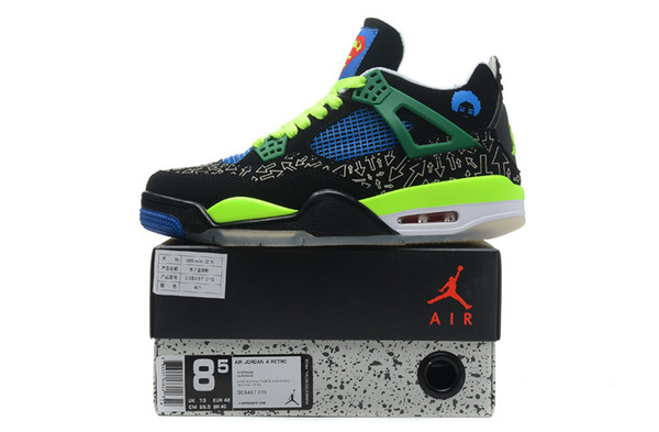Cheap New Mens Jumpman 4 IV basketball shoes 4s White Game Royal Orange Blue Multicolor air flight sneakers boots j4 for sale with box6