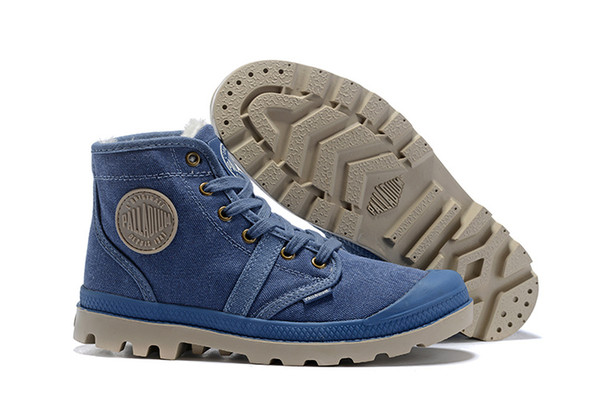 Winter plus velvet boots PALLADIUM boots Men High-top Army Military Ankle boots Canvas Sneakers 270 Casual Shoes Man Anti-Slip Shoes 35-45