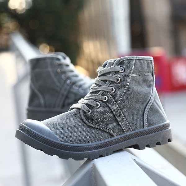 Paladin Male Shoe Canvas Shoe Male fashion retro bangs designer shoes Paladin Martin boots
