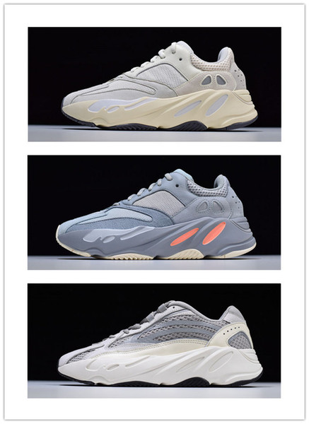 2019 Static 700 Wave Runner Mauve Inertia Men Women Top Quality Kanye West 700 V2 Designer Shoes Sport Sneakers SIZE 36-46